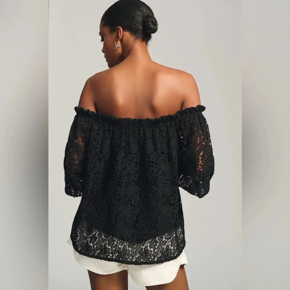Maeve by Anthropologie Lace Black Top - Picture 10 of 10